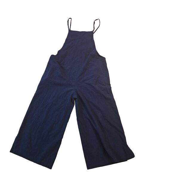 Aedvoouer Womens Summer Casual Sleeveless Loose Wide Leg Jumpsuits Blue Size L - Picture 6 of 6